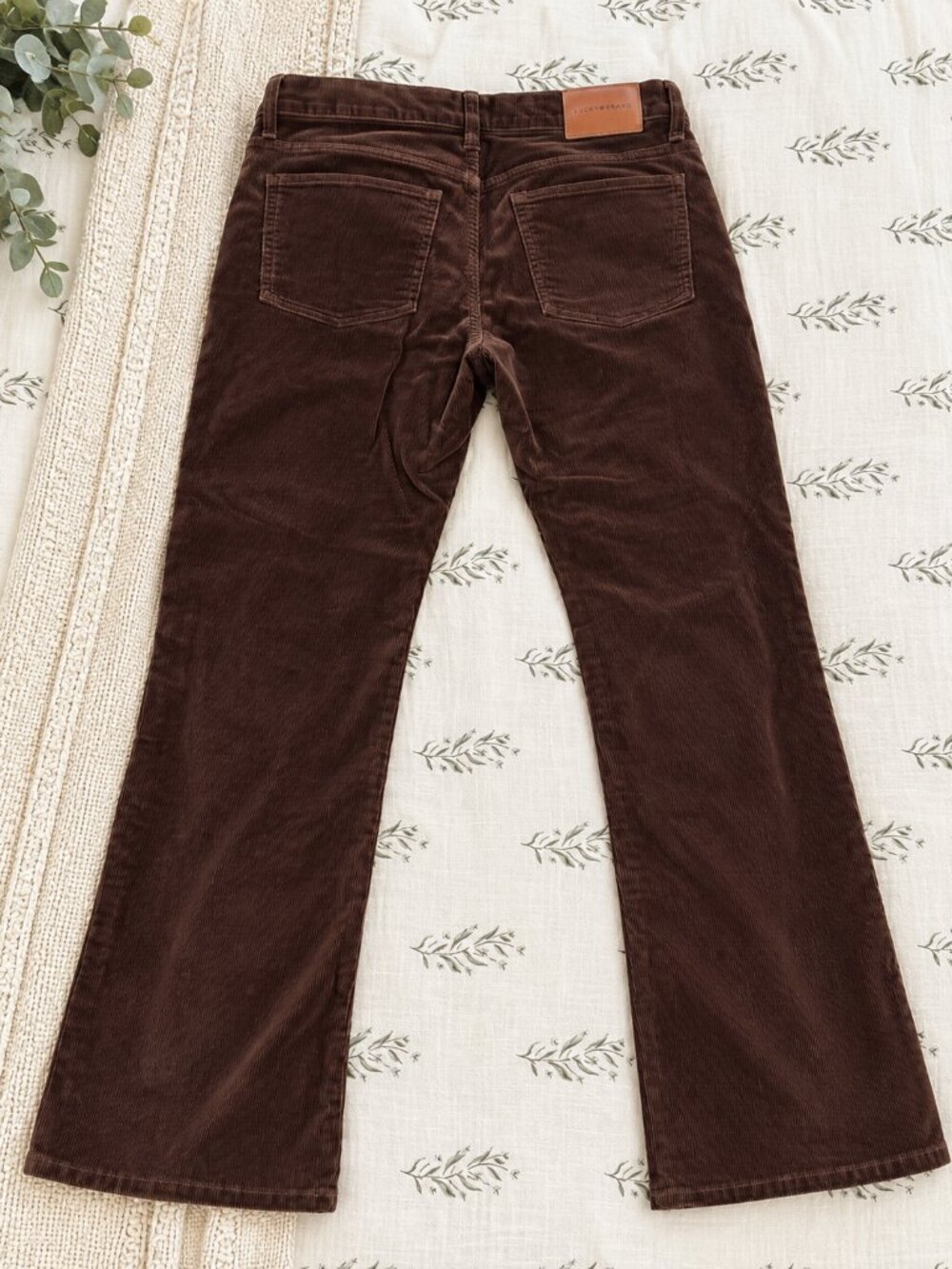LUCKY BRAND Brown Corduroy Pants | Women's Size 10/30